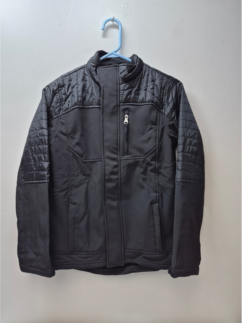 Boys Urban Republic Black Quilted Softshell Jacket Size 14/16 B390